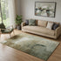 5' X 8' Brown Beige And Ivory Abstract Washable Area Rug With UV Protection