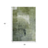 5' X 8' Green And Ivory Abstract Washable Area Rug With UV Protection