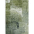 5' X 8' Green And Ivory Abstract Washable Area Rug With UV Protection