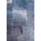 5' X 8' Navy Blue And Ivory Abstract Washable Area Rug With UV Protection