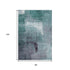 8' X 10' Teal Ivory And Purple Abstract Washable Area Rug With UV Protection