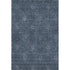 5' X 8' Blue And Ivory Floral Washable Area Rug With UV Protection
