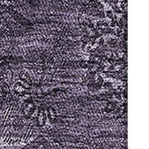 5' X 8' Eggplant And Ivory Floral Washable Area Rug With UV Protection