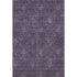 5' X 8' Eggplant And Ivory Floral Washable Area Rug With UV Protection
