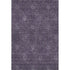 9' X 12' Eggplant And Ivory Floral Washable Area Rug With UV Protection