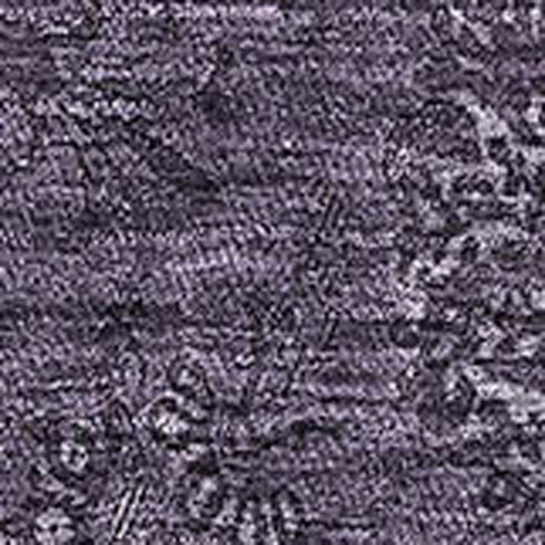 9' X 12' Eggplant And Ivory Floral Washable Area Rug With UV Protection