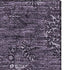 9' X 12' Eggplant And Ivory Floral Washable Area Rug With UV Protection