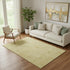 5' X 8' Gold And Ivory Floral Washable Area Rug With UV Protection