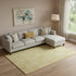 8' X 10' Gold And Ivory Floral Washable Area Rug With UV Protection