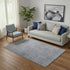 5' X 8' Blue And Gray Southwestern Washable Area Rug With UV Protection