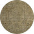 8' Brown And Beige Southwestern Washable Round Rug With UV Protection