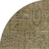 8' Brown And Beige Southwestern Washable Round Rug With UV Protection