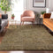 9' X 12' Brown And Beige Southwestern Washable Area Rug With UV Protection