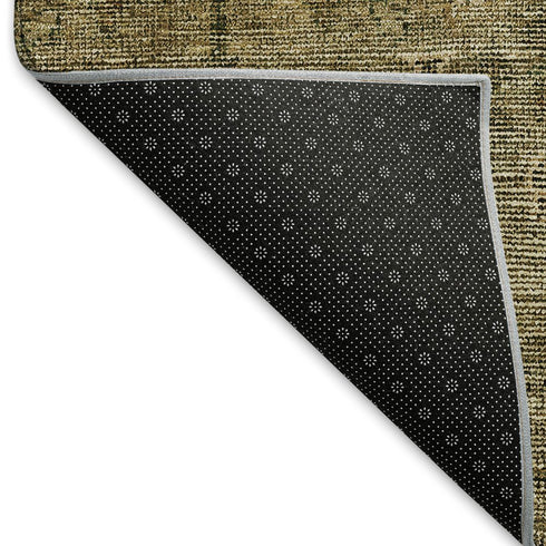 9' X 12' Brown And Beige Southwestern Washable Area Rug With UV Protection