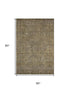 9' X 12' Brown And Beige Southwestern Washable Area Rug With UV Protection