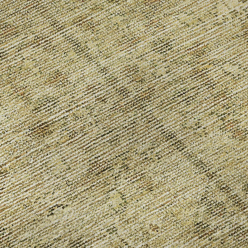 5' X 8' Gold And Taupe Southwestern Washable Area Rug With UV Protection