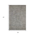 5' X 8' Granite Gray And Silver Southwestern Washable Area Rug With UV Protection