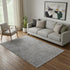 5' X 8' Gray And Silver Southwestern Washable Area Rug With UV Protection
