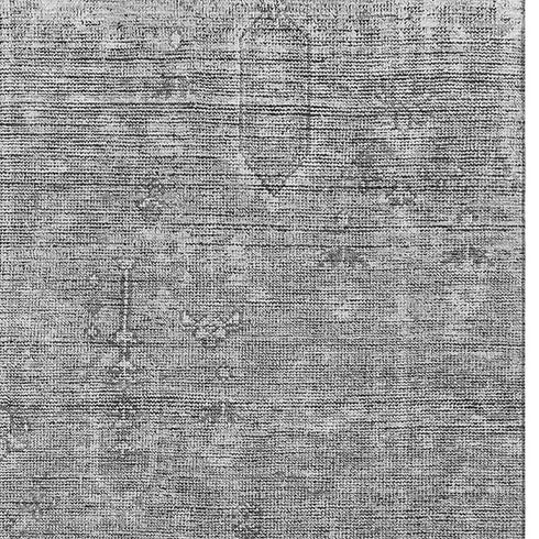 5' X 8' Gray And Silver Southwestern Washable Area Rug With UV Protection
