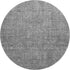 8' Gray And Silver Southwestern Washable Round Rug With UV Protection