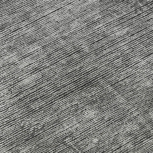 8' Gray And Silver Southwestern Washable Round Rug With UV Protection