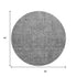 8' Gray And Silver Southwestern Washable Round Rug With UV Protection