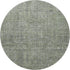 8' Green And Gray Southwestern Washable Round Rug With UV Protection