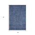 5' X 8' Navy Blue And Gray Southwestern Washable Area Rug With UV Protection