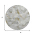 8' Taupe Gray And Brown Abstract Washable Round Rug With UV Protection