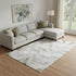 8' X 10' Taupe Gray And Brown Abstract Washable Area Rug With UV Protection
