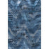 8' X 10' Blue Ivory And Charcoal Abstract Washable Area Rug With UV Protection