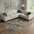 8' X 10' Brown Salmon And Gray Abstract Washable Area Rug With UV Protection