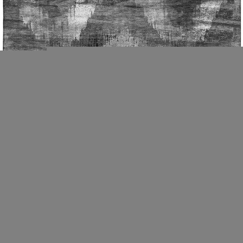 9' X 12' Gray And Silver Abstract Washable Area Rug With UV Protection