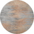 8' Salmon And Gray Abstract Washable Round Rug With UV Protection
