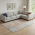 8' X 10' Salmon And Gray Abstract Washable Area Rug With UV Protection