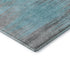 8' Teal And Gray Abstract Washable Round Rug With UV Protection