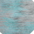8' Teal And Gray Abstract Washable Round Rug With UV Protection