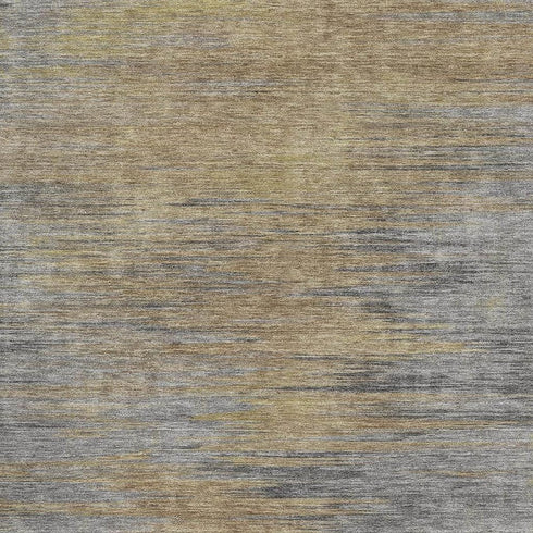 8' X 10' Brown Gold And Taupe Abstract Washable Area Rug With UV Protection