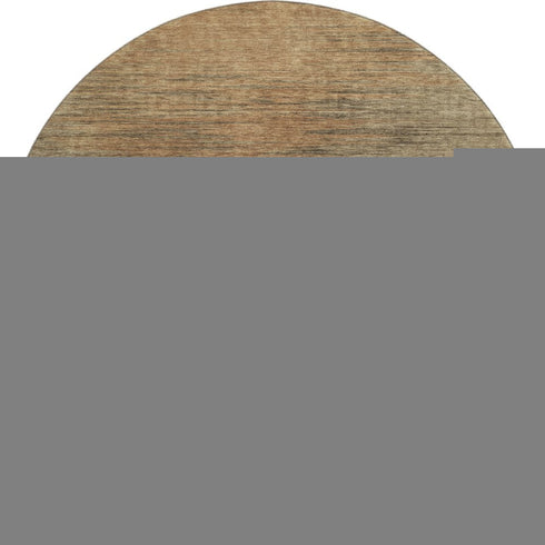 8' Terra Cotta Gray And Beige Abstract Washable Round Rug With UV Protection
