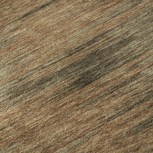 8' Terra Cotta Gray And Beige Abstract Washable Round Rug With UV Protection
