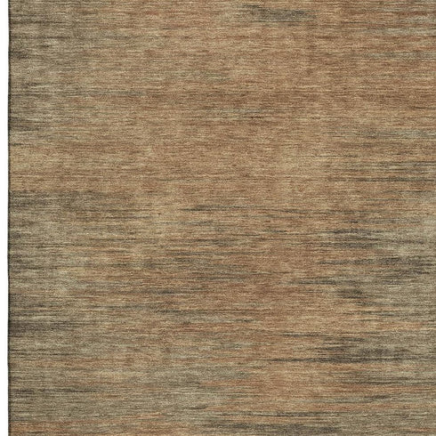 9' X 12' Terra Cotta Gray And Beige Abstract Washable Area Rug With UV Protection