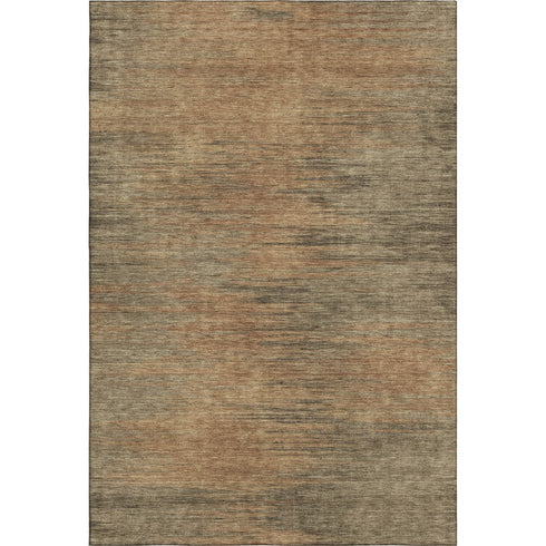 9' X 12' Terra Cotta Gray And Beige Abstract Washable Area Rug With UV Protection