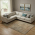 9' X 12' Terra Cotta Gray And Beige Abstract Washable Area Rug With UV Protection