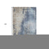 8' X 10' Navy Blue Beige And Taupe Abstract Washable Area Rug With UV Protection