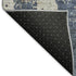8' X 10' Navy Blue Beige And Taupe Abstract Washable Area Rug With UV Protection