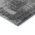 5' X 8' Gray And Silver Abstract Washable Area Rug With UV Protection