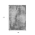 9' X 12' Gray And Silver Abstract Washable Area Rug With UV Protection