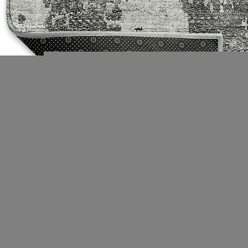 9' X 12' Gray And Silver Abstract Washable Area Rug With UV Protection