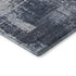 5' X 8' Navy Blue And Ivory Abstract Washable Area Rug With UV Protection