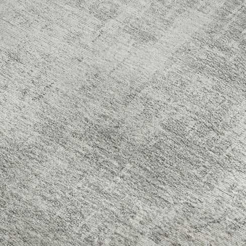 9' X 12' Silver And Gray Abstract Washable Area Rug With UV Protection